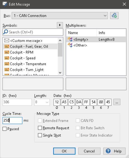 Connection to CAN and CAN FD Message