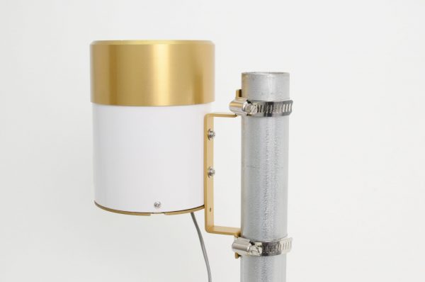 4inch tipping bucket rain gauge mount on pole view