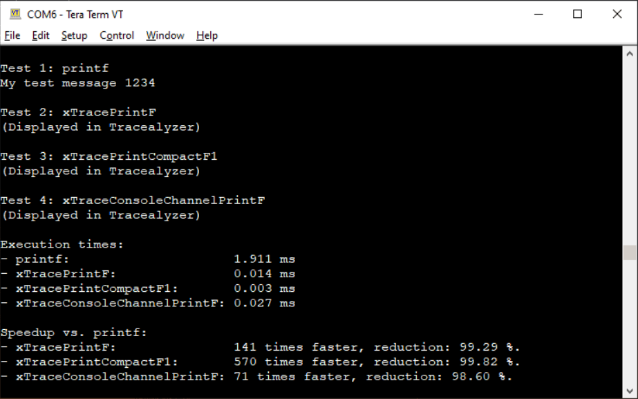 tracealyzer console